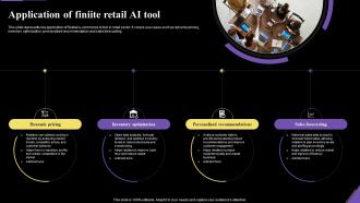 Application Of Finiite Retail Ai Tool Application Of Artificial Intelligence AI SS V