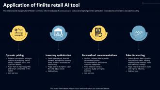 Application Of Finiite Retail AI Tool Key AI Powered Tools Used In Key Industries AI SS V