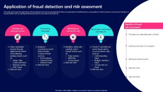 Application Of Fraud Detection And Risk Assessment