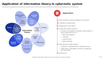 Application Of Information Theory In Cybernetic System Control System Mechanism
