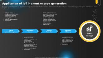 Application Of IoT In Smart Energy Generation