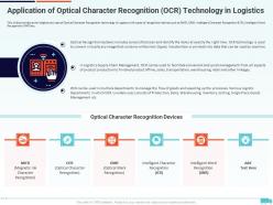 Application of optical character recognition creation of valuable propositions by a logistic company
