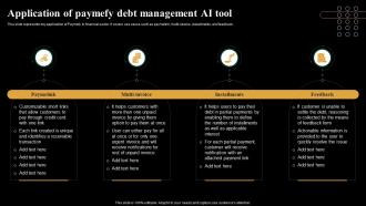 Application Of Paymefy Debt Management Introduction And Use Of AI Tools AI SS