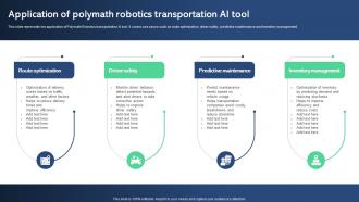 Application Of Polymath Robotics Best AI Tools For Process Optimization AI SS V
