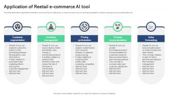 Application Of Reetail E Commerce AI Tool Best AI Tools For Process Optimization AI SS V