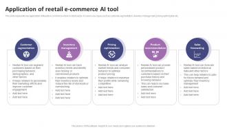 Application Of Reetail E Commerce AI Tool List Of AI Tools To Accelerate Business AI SS V