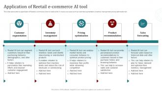 Application Of Reetail E Commerce Ai Tool Popular Artificial Intelligence AI SS V