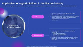 Application Of Regard Platform In Healthcare Industry Ai Enabled Solutions Used In Top AI SS V