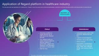 Application Of Regard Platform In Healthcare Industry Best AI Solutions Used By Industries AI SS V