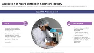 Application Of Regard Platform In Healthcare Industry List Of AI Tools To Accelerate Business AI SS V