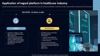 Application Of Regard Platform In Healthcare Key AI Powered Tools Used In Key Industries AI SS V