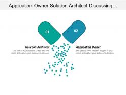 Application owner solution architect discussing each team members