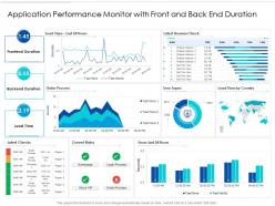 Application performance monitor with front and back end duration