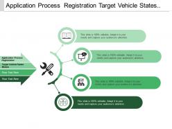 Application process registration target vehicle states motion real vehicle