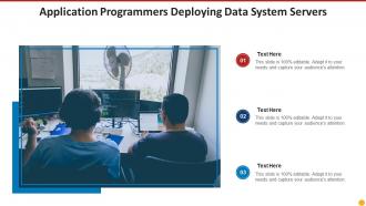Application programmers deploying data system servers