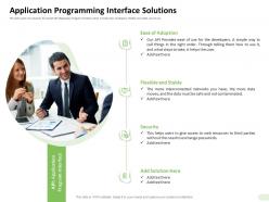 Application programming interface solutions adoption ppt example 2015