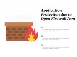 Application protection due to open firewall icon