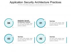 Application security architecture practices ppt powerpoint presentation file professional cpb