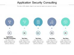 Application security consulting ppt powerpoint presentation summary cpb