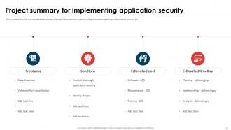 Application Security Implementation Plan Powerpoint Presentation Slides Slides Best