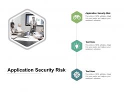 Application security risk ppt powerpoint presentation portfolio maker cpb