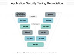 Application security testing remediation ppt powerpoint presentation outline ideas cpb