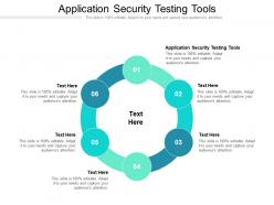 Application security testing tools ppt powerpoint presentation show guidelines cpb