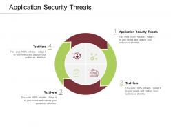 Application security threats ppt powerpoint presentation model graphics download cpb