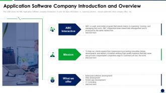 Application Software Company Introduction And Overview Application Development
