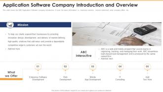 Application Software Company Introduction And Overview Website Design And Software Development
