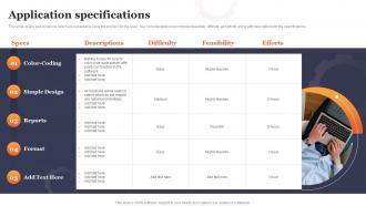 Application Specifications Shopping App Development