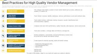 Application supplier management strategies best vendor management