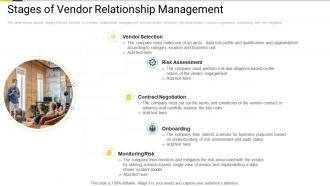 Application supplier management strategies stage vendor relationship