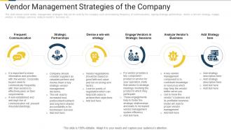 Application supplier management strategies vendor management strategies