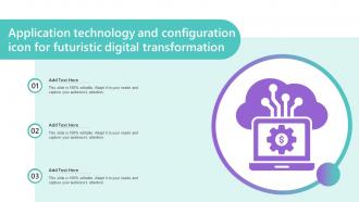 Application Technology And Configuration Icon For Futuristic Digital Transformation