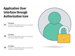 Application user interface through authorization icon