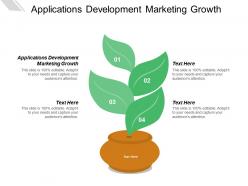 Applications development marketing growth ppt powerpoint presentation ideas format cpb