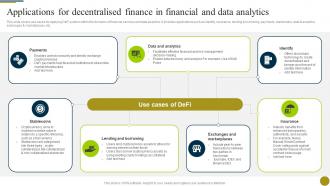 Applications For Decentralised Finance In Financial And Data Understanding Role Of Decentralized BCT SS