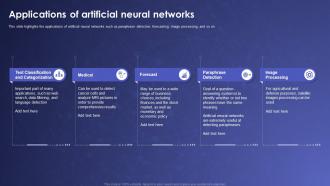 Applications Of Artificial Neural Networks Artificial Neural Networks IT Ppt Icons