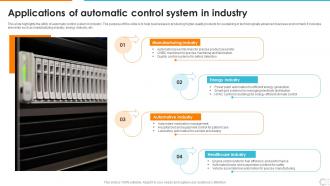 Applications Of Automatic Control System In Industry