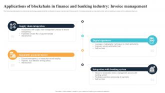 Applications Of Blockchain In Finance And Banking Industry Invoice Management BCT SS