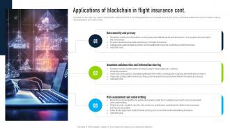 Applications Of Blockchain In Flight Innovative Insights Blockchains Journey In The Insurance BCT SS V Pre-designed Designed