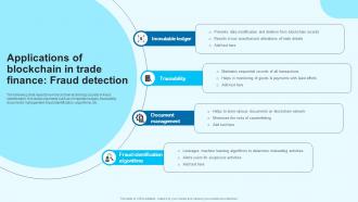 Applications Of Blockchain In Trade Finance Fraud Blockchain For Trade Finance Real Time BCT SS V