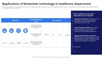 Applications Of Blockchain Technology Blockchain Applications In Different Sectors