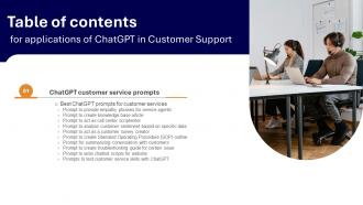 Applications Of ChatGPT In Customer Support Table Of Contents ChatGPT SS V