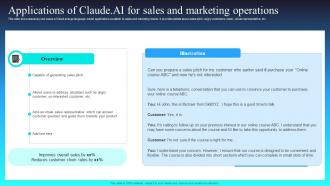 Applications Of Claude AI For Sales Claude AI The Newest AI Chatbot To Watch AI SS V