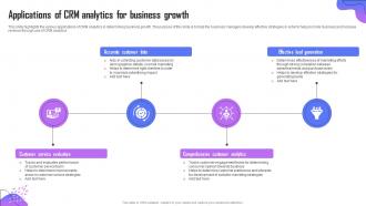 Applications Of CRM Analytics For Business Growth