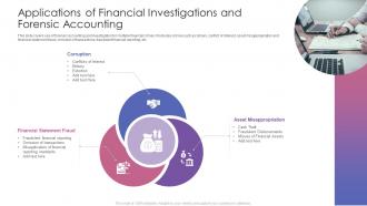 Applications Of Financial Investigations And Forensic Accounting