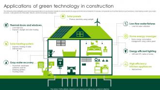 Applications Of Green Technology In Construction