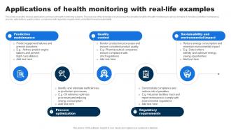 Applications Of Health Monitoring With Real Life Examples